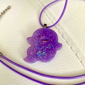 Glitter Ghost Necklace